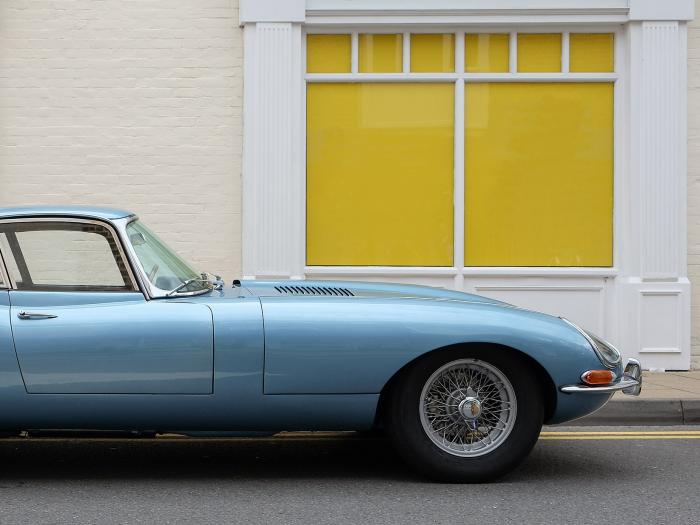 Portræt af en Jaguar E-Type